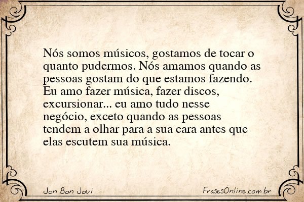 Frase de Jon Bon Jovi