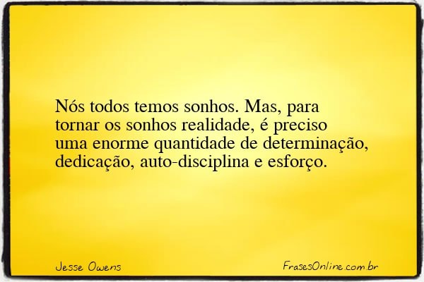 Frase de Jesse Owens
