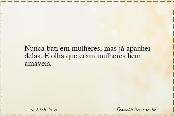 Frase de Jack Nicholson