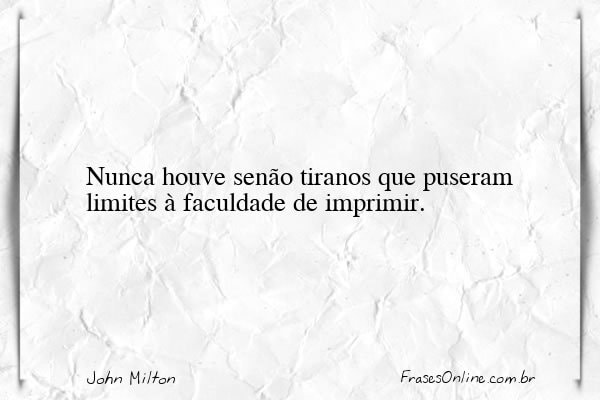 Frase de John Milton
