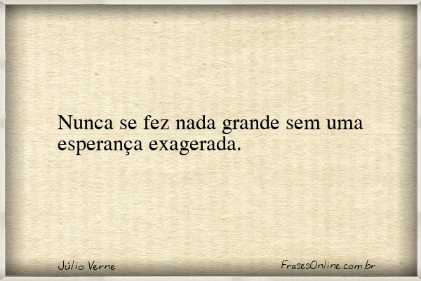 Frase de Júlio Verne