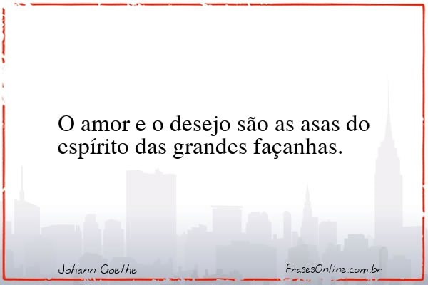 Frase de Johann Goethe