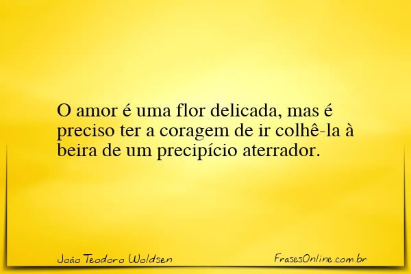 Frase de João Teodoro Woldsen