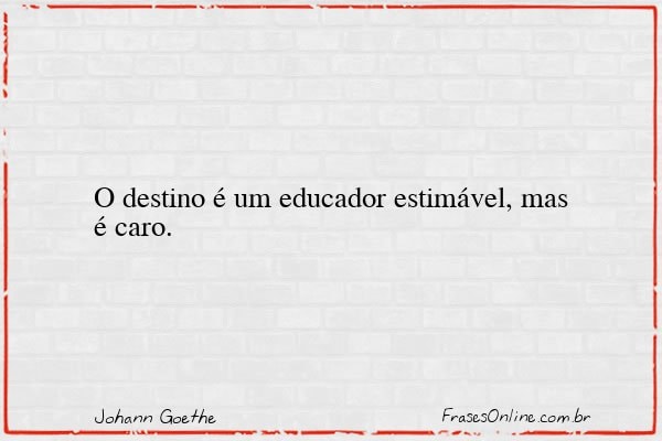 Frase de Johann Goethe