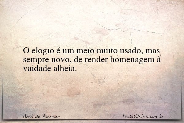 Frase de José de Alencar