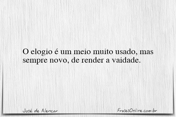 Frase de José de Alencar