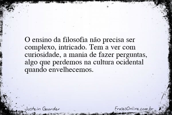 Frase de Jostein Gaarder