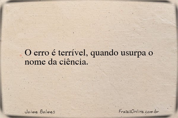 Frase de Jaime Balmes