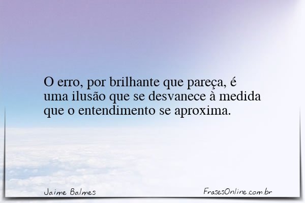 Frase de Jaime Balmes