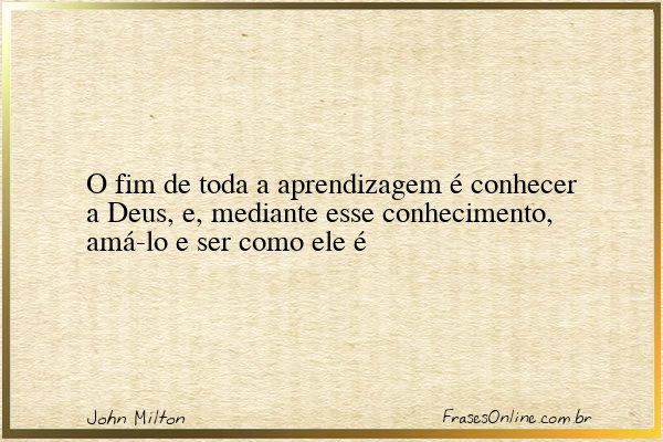 Frase de John Milton