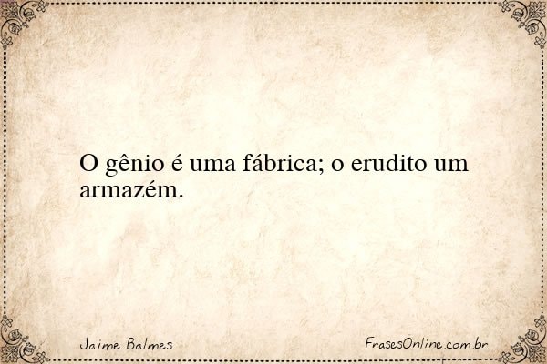 Frase de Jaime Balmes