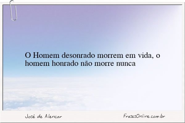 Frase de José de Alencar