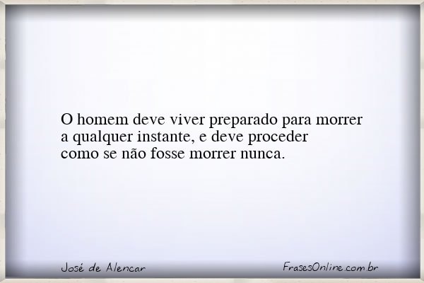 Frase de José de Alencar