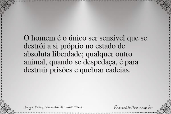 Frase de Jacque Henry Bernardin de Saint-Pierre
