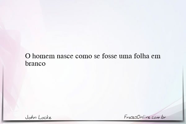 Frase de John Locke