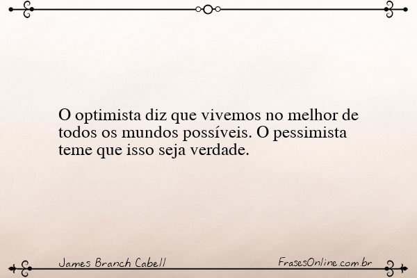 Frase de James Branch Cabell