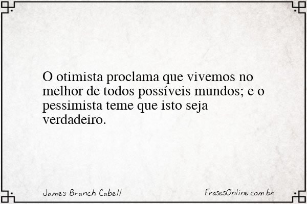 Frase de James Branch Cabell