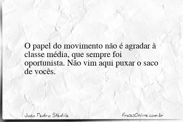 Frase de João Pedro Stédile
