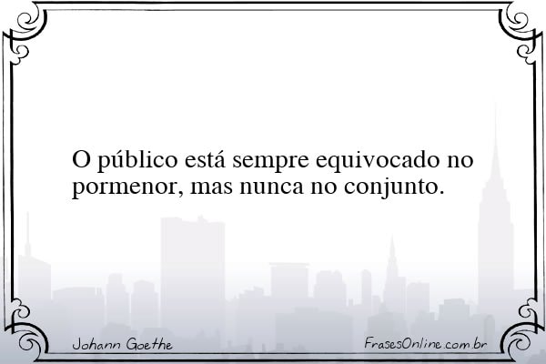 Frase de Johann Goethe