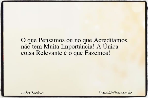 Frase de John Ruskin