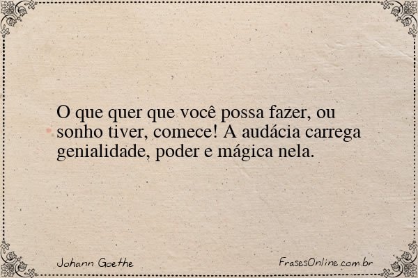 Frase de Johann Goethe
