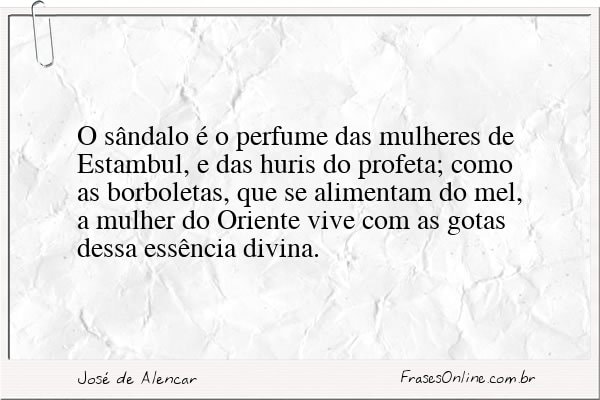 Frase de José de Alencar