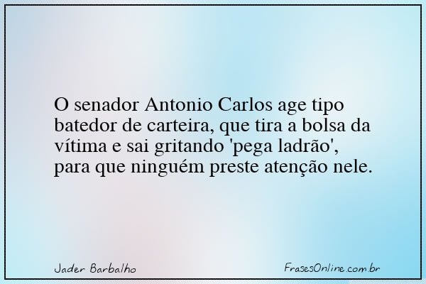 Frase de Jader Barbalho