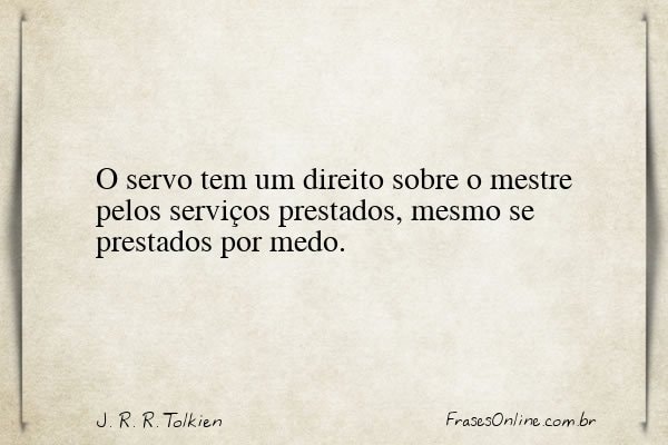 Frase de J. R. R. Tolkien