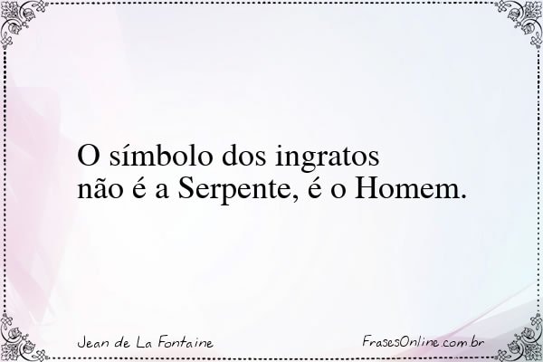Frase de Jean de La Fontaine