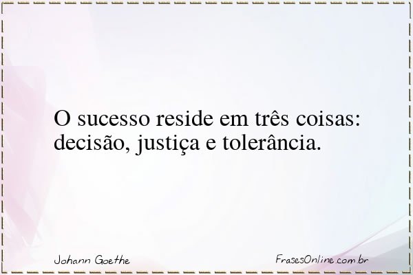 Frase de Johann Goethe