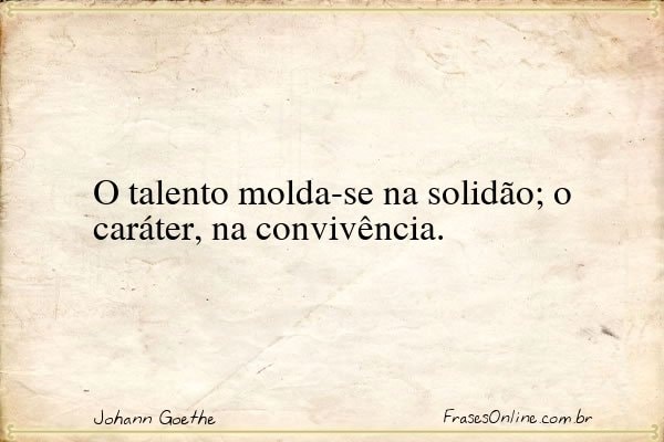 Frase de Johann Goethe