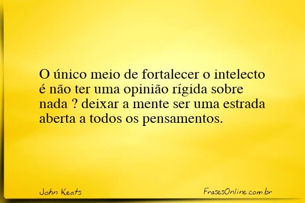 Frase de John Keats