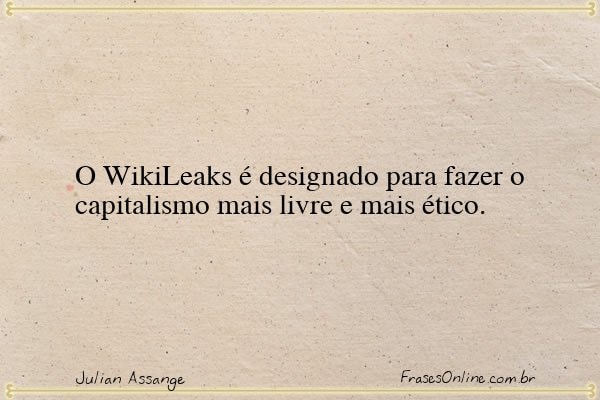 Frase de Julian Assange