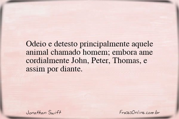 Frase de Jonathan Swift