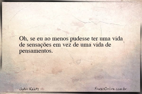 Frase de John Keats