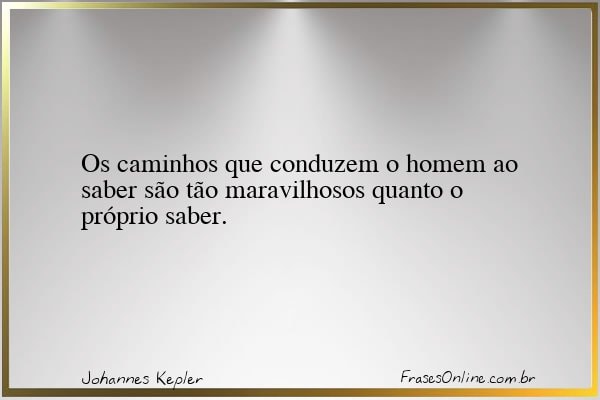 Frase de Johannes Kepler