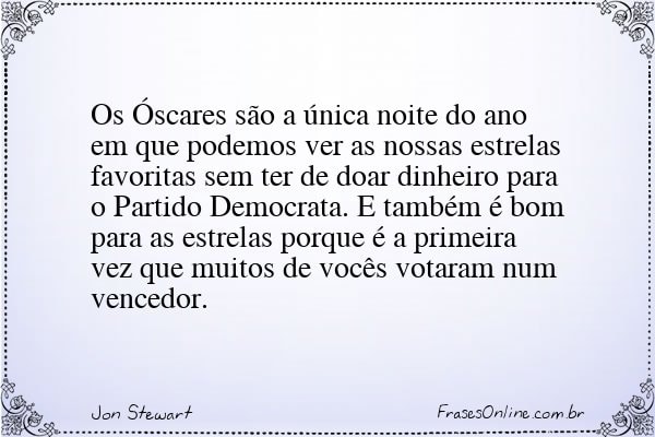 Frase de Jon Stewart