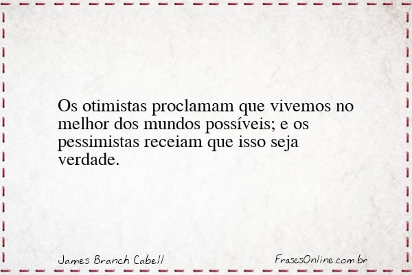 Frase de James Branch Cabell