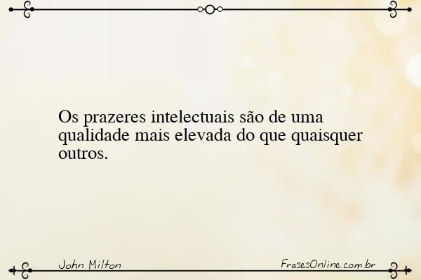 Frase de John Milton