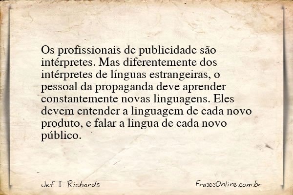 Frase de Jef I. Richards
