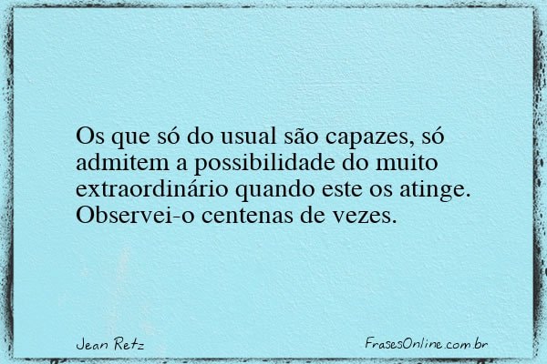 Frase de Jean Retz