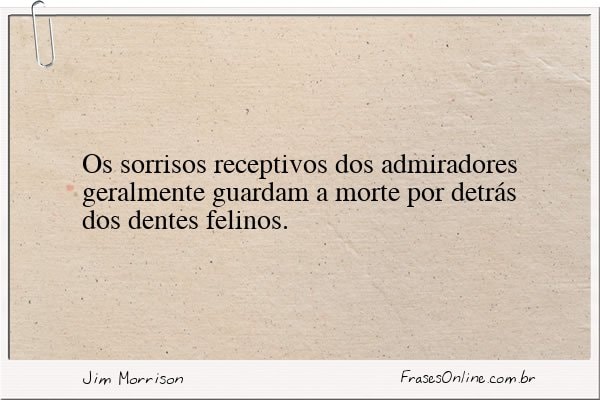 Frase de Jim Morrison