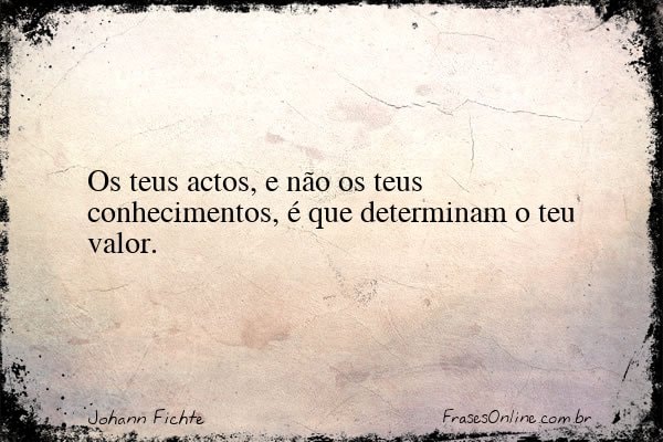 Frase de Johann Fichte