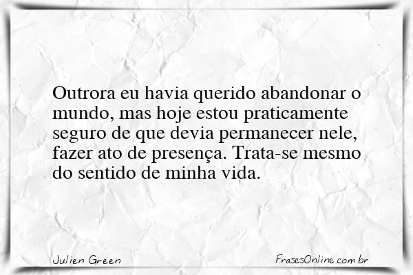 Frase de Julien Green