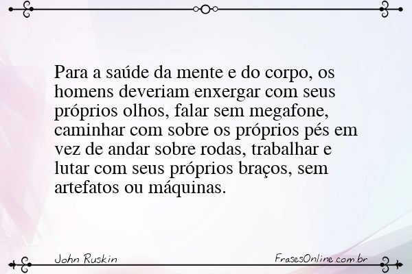 Frase de John Ruskin