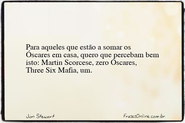 Frase de Jon Stewart