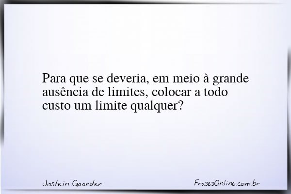 Frase de Jostein Gaarder