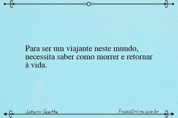 Frase de Johann Goethe