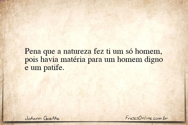 Frase de Johann Goethe