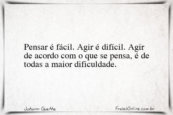Frase de Johann Goethe